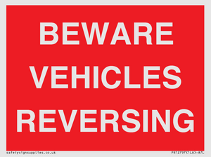 BEWARE VEHICLES REVERSING